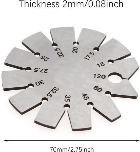 3 Inch Angle Finder Tool Round Blade Angle Finder Stainless Steel Bevel Gauge Silver Axe Angle Gauge Suitable for Woodworking and Machinery Measur...