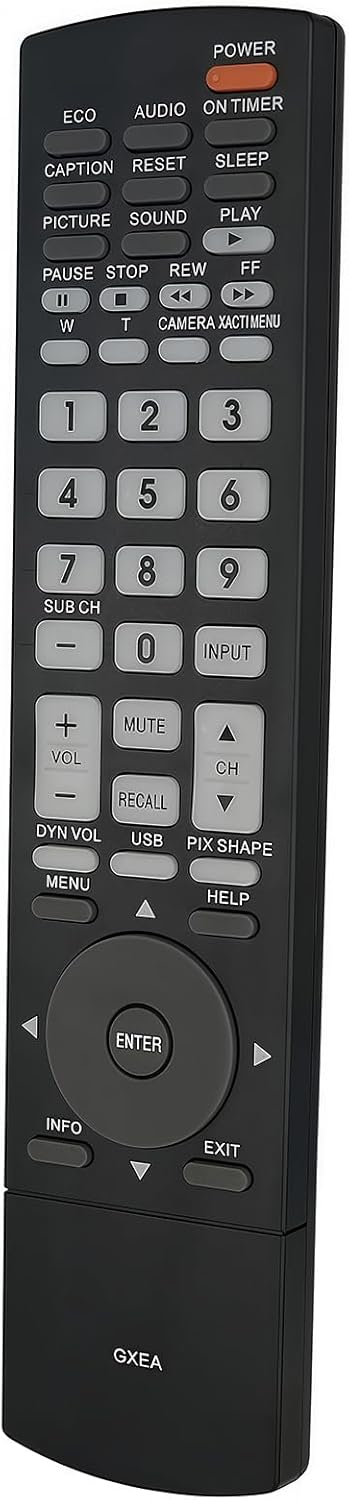 Replacement Remote Control fit for Sanyo GXEA TV DP52449 DP50749 DP50740 DP52440 DP32640 DP37840 DP42840 DP46840 DP26648...