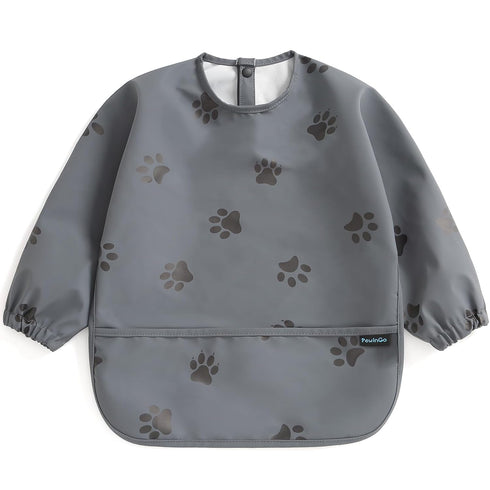 PewinGo Weaning Bib with Long Sleeves & BLW, Soft and Skin-Friendly Material, Coverall Bibs for Baby Feeding, Waterproof and Easy to Clean & Machi...