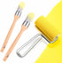 WXJ13 4 Pieces Trim Painting Tool Edge Painting Tool Corner Paint Brush Trim Paint Brush Paint Trimmer Edger Wooden Handle Round Painting Tool for...