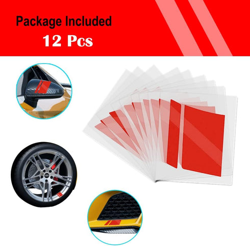 12 Pack Wheel Rim Decal Stripes Car Decals Reflective Car Stickers Automotive Decals Waterproof Hub Stripe Stickers for 18-21 Inch Wheels Tire Rim...