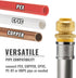 SUNGATOR 1/2 Inch x 3/4 Inch MNPT Adapter, No Lead Brass Push-to-Connect Plumbing Fittings to Connect PEX, Copper, CPVC, With A Disconnect Clip an...