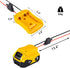 Power Wheel Adapter for Dewalt 20V Battery with Fuse & Wire terminals?Work with for Dewalt DCB205 DCB206 DCB200 Lithium Battery?Power Wheel Batter...