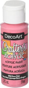 DecoArt DCA69-3 2 oz Wild Rose Acrylic Crafters Paint, 2 Fl Oz (Pack of 1), Pink...