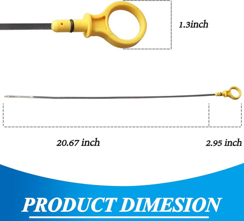 Engine Oil Level Dipstick Indicator Compatible for Ford Edge Escape Explorer Focus Fusion Taurus, for Lincoln Continental MKC MKT MKX MKZ Replace ...
