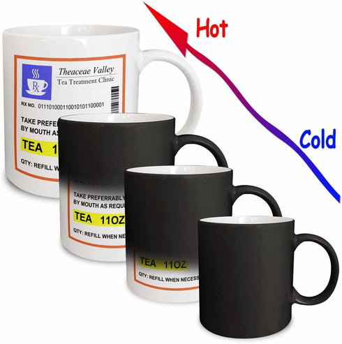 3dRose "Funny Tea Prescription Humorous Prescribed Cup Of Tea Joke Medicine" Mug, 11 oz, NULL...