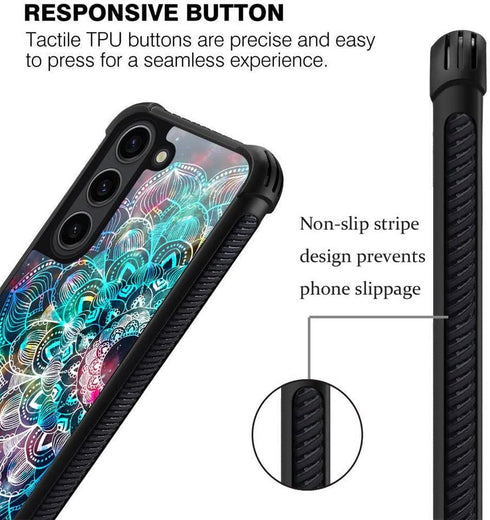 ZHEGAILIAN Case Compatible with Samsung Galaxy S23 FE Case,Mandala Samsung Galaxy S23 FE 5G case for Girls,Pattern Design Shockproof Anti-Scratch ...