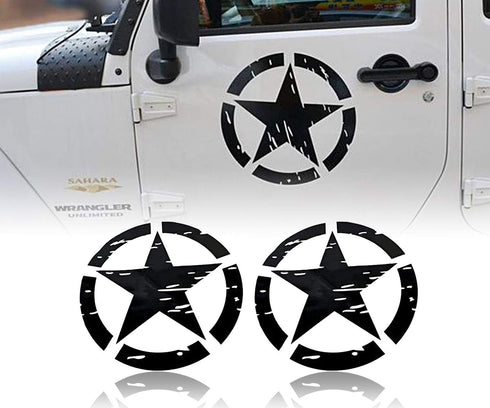 US Army Military Star Car Sticker Decals for Car/Truck/Ford F150/Jeep Wrangler - 2PCS(16.1 inches)...