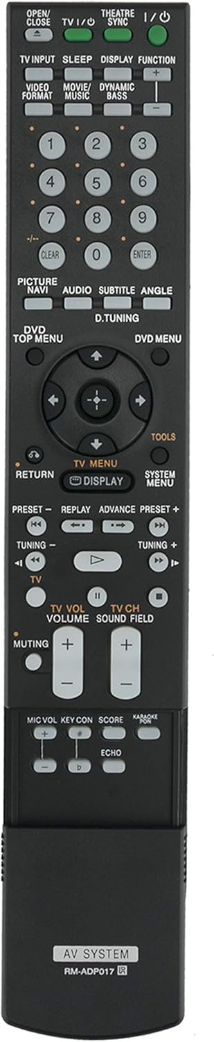 VINABTY RM-ADP017 Replaced Remote Fit for Sony DVD Home Theatre System DAV-DZ850KW DAV-DZ7T DAV-DZ1000 DAV-DZ850M DAVDZ1000 DAVDZ7T DAVDZ850KW DAV...