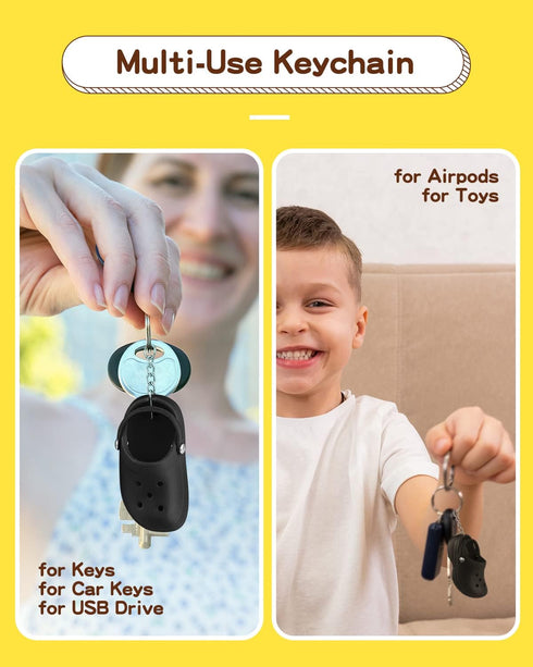 2PACK Cute Shoe Keychains for Women Men Funny Mini Backpack Key Chains Charms Kids Adults Key Ring...