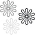 allydrew Non-Slip Insulated Silicone Carved Trivets, Flexible and Durable Floral Coasters Multi-Use Pot Holders & Placemats Set, 3 Pcs, Black, Whi...