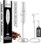 Powerful Milk Frother with Stand with Double Whisk, Handheld Electric Foam Maker, Hand Mixer Wand, Portable Mini Blender Foamer Stirrer for Coffee...