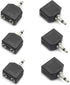 3.5mm Mono Male to Dual 3.5mm Female Mono Audio Y Splitter Microphone Converter Headphone Adapter Connector - 6 Pcs...