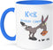 3dRose (mug_115643_6) Kick Prostate Cancer In The Ass Awareness Ribbon Cause Design - Two Tone Blue Mug, 11oz...
