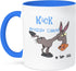3dRose (mug_115643_6) Kick Prostate Cancer In The Ass Awareness Ribbon Cause Design - Two Tone Blue Mug, 11oz...