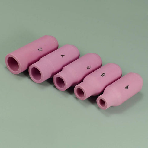RIVERWELD TIG Alumina Nozzles Ceramic Shield Cup 10N50#4 10N49#5 10N48#6 10N47#7 10N46#8 Fit DB PTA SR WP 17 18 26 TIG Welding Torch 10pcs...
