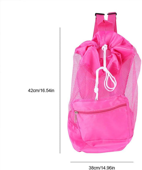 Tote Sand Away Drawstring for Kids Beach Toy Bag Swim and Pool Toys Balls Storage Bags for Picnic,Mesh Beach Backpack, Swimming, Outdoor Activitie...