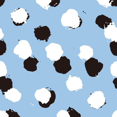 Spot Blue Wallpaper Peel and Stick Black and White Polka Dot Skyblue DIY Contact Paper for Cabinets Nursery Kids Bedroom Vinyl Roll Removable Self...