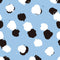 Spot Blue Wallpaper Peel and Stick Black and White Polka Dot Skyblue DIY Contact Paper for Cabinets Nursery Kids Bedroom Vinyl Roll Removable Self...