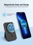 QiSa Portable Charger, PD 30W Fast Charger Foldable Wireless Power Bank with USB-C Port, Mag-Safe Battery Pack Only for iPhone 15/14/13/12 Series ...