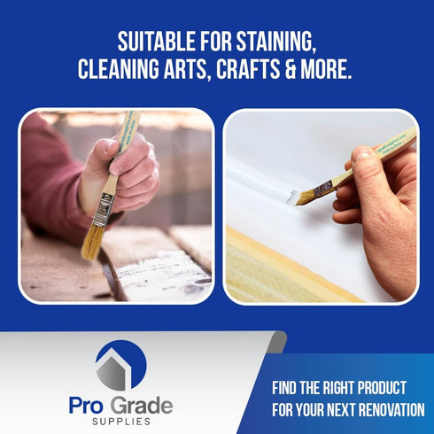 Pro Grade - Chip Paint Brushes - 96 Ea 1/2 Inch Chip Paint Brush Light Brown...