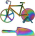 Stainless Steel Bicycle Pizza Cutter Wheel with Pizza Shovel Bike Pizza Slicer Creative Pizza Knife Kitchen Utensil Cool Gifts for Pizza Lovers Bo...