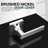 GOBEKOR 1 Pack Brushed Nickel Lever Door Handle Dummy Door Levers Square Closet Door Handles for Pantry Interior Non-Turning Door Lever...