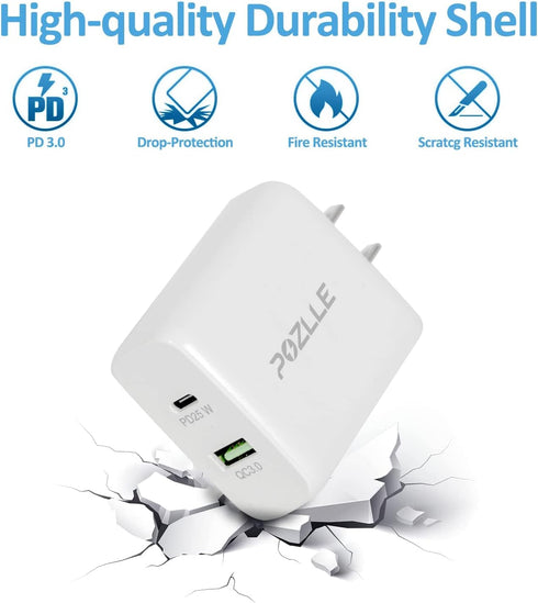 USB C Wall Charger 43W PD 3.0 Dual Port USB Safety Certified Compatible with Samsung Galaxy S20/S10 S10e S10+ S9 S8, Note 10 9 8 etc......
