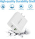 USB C Wall Charger 43W PD 3.0 Dual Port USB Safety Certified Compatible with Samsung Galaxy S20/S10 S10e S10+ S9 S8, Note 10 9 8 etc......
