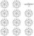 FINGERINSPIRE 12 Pcs Flower Rhinestone Shank Buttons 1.1" Clear Crystal Floral Sew On Button with 1-Hole Rhinestone Silver Alloy Button Flatback C...