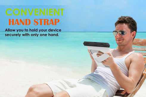 MoKo Universal Waterproof Case, Dry Bag Pouch Compatible with iPad Mini 6/5/4/3/2, Samsung Tab 5/4/3, Galaxy Note 8, Tab S2/Tab E/Tab A 8.0, LG G ...