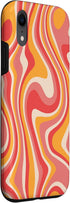 iPhone XR Retro Groovy Liquid Swirl Hippie 70's 80's Psychedelic Phone Case...