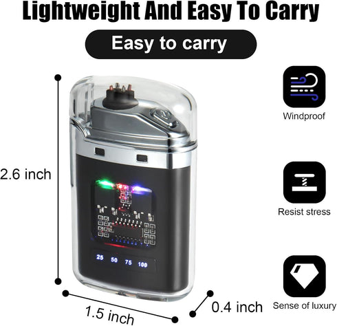 Electric Lighter, Waterproof Lighter Outdoor, Plasma Dual Arc Lighter, Rechargeable Lighter,with USB Rechargeable for Camping?Hiking, Adventure, S...