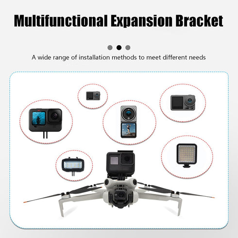Mini 4 Pro Drone Camera Mount Top Carry Extension Bracket with 1/4 Screw Tripod Mount Adapter Compatible for DJI Mini 4 Pro/Mini 3 Pro/Mini 3 Dron...