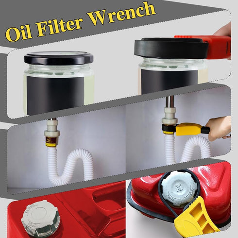 2PCS Oil Filter Wrench Set, Car Rubber Strap Wrenches, Adjustable Rubber Strap Wrench, 6In+ 8In Automotive Multifunctional Belt Wrench Fit Mechani...