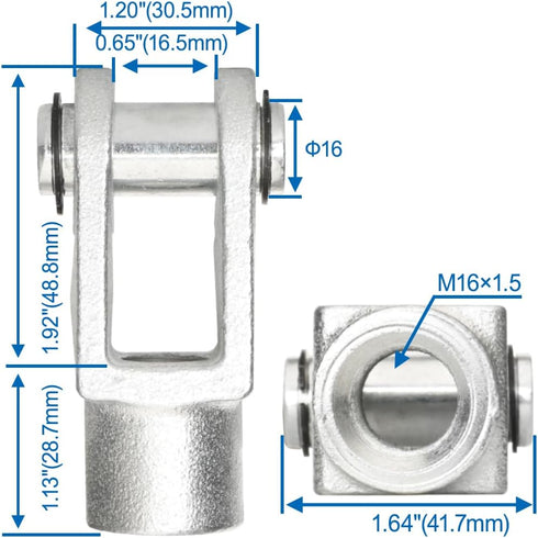 Baomain Foot flange CY-63 for foot mounting work with Pneumatic Standard Cylinder SC 63...