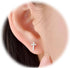 14K White Gold Plated Small Cross Silver Stud Earrings, Hypoallergenic Pave CZ Tiny Cross Stud Earrings for women...