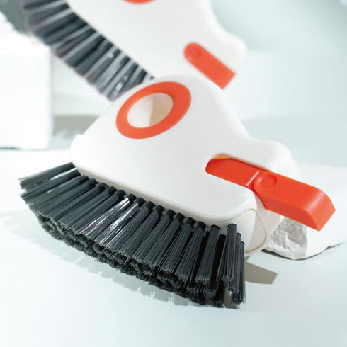2 in1Groove Cleaning Brush Window Track Cleaning Tools,Multifunction Hard Bristle Crevice Cleaning Brush with Hidden Scraper,Grout Cleaner Grip Br...
