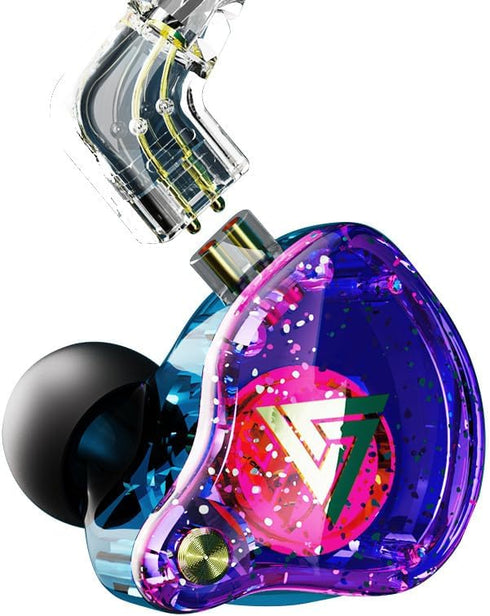 QKZ AK6 PRO Wired Earphone, 11mm Strong Magnetic Dynamic Headphone, Sports Running Earbuds, in Ear DJ Music Headset with Microphone (Colorful)...