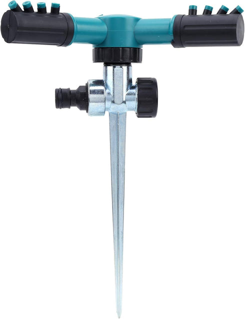 Lawn Sprinkler, Auto Water Sprinkler for Lawn, Zinc Alloy Garden Sprinklers 360 Degree Automatic Rotating, Adjustable Garden Watering System for Y...