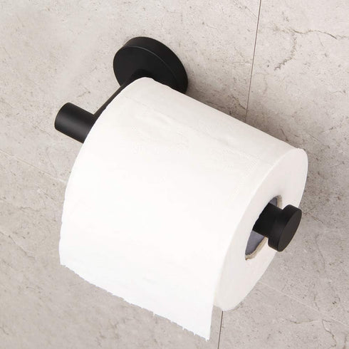 GERZ Bathroom Toilet Paper Holder SUS 304 Stainless Steel Matte Black Tissue Paper Roll Holder Wall Mount...