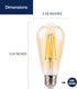 FLSNT 40W Equivalent LED Edison Bulbs with Amber Glass, 4W ST19 Dimmable Vintage LED Light Bulbs for Pendant Light, 90+ High CRI, 2200K Warm White...