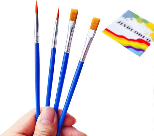 60 Pcs Paint Brushes for Kids/Students/Teens/Beginners, Watercolor/Oil/Acrylic Paint Brush Set for Art Class Painting, Plastic Handle Small Paintb...