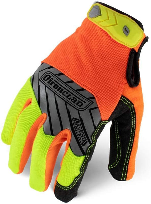 Ironclad Command Pro Gloves, Touch Screen, Hi-Viz Yellow and Orange, X-Large...