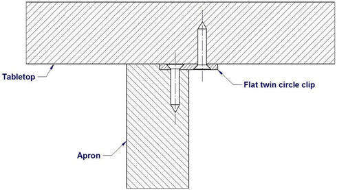 Desktop Fasteners Figure 8 with Screws, Heavy Duty 12 Gauge Steel, Table Top Connector, Desk Top Fasteners Clip (Pack of 20)...