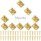 Mini Hinge Clips Dollhouse Furniture Jewelry Wooden Box Cabinet Door Brass Hinges Miniature Accessories Wooden Music Box Wine Case Hinge with Scre...