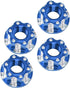 VGEBY 4pcs RC Hex Nuts, M4 Carving Hexagonal Nuts Aluminum Alloy Wheel Hex Nuts Fit for D3 D4 1/10 RC Car(Dark Blue) D4 Parts Terminal Removal Too...