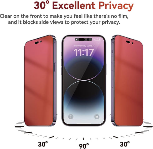 2 Pack Gradient for iPhone 15 Plus/14 Pro Max Privacy Screen Protector (NOT Glass) for iPhone 14 ProMax Anti-Blue Light, Anti-Fingerprint Soft Fil...
