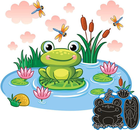 Frog Lotus Pond Metal Die Cuts,Cutting Dies Cut Stencils for Scrapbooking DIY Album Stamp Paper Card Embossing Decoration Craft...