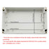 LeMotech ABS Plastic Junction Box Dustproof Waterproof IP65 Electrical Enclosure Box Universal Project Enclosure Grey with PC Transparent Clear Co...